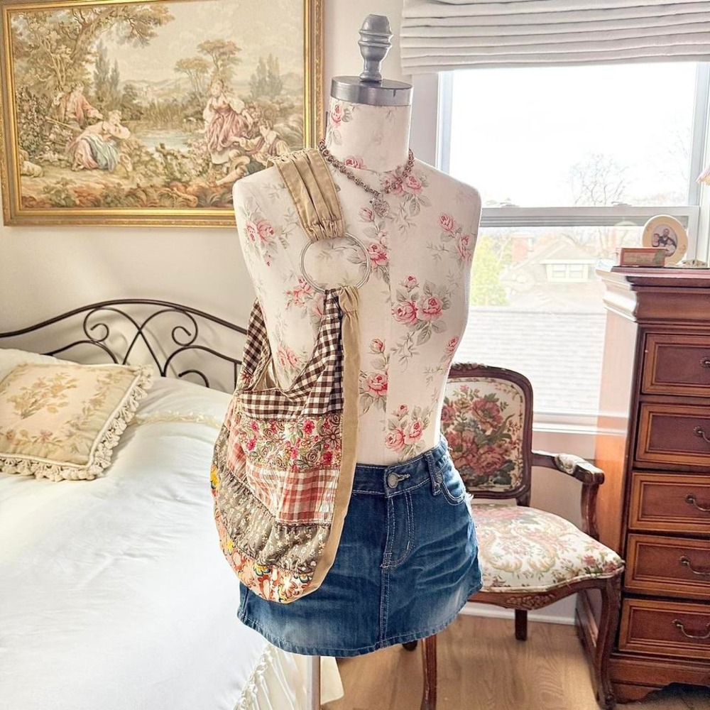 boho patchwork shoulder bag - image 2